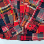 vanson / ヘビーネルチェック パッチワークシャツ 未使用品 参考定価：15,800+tax SIZE:L