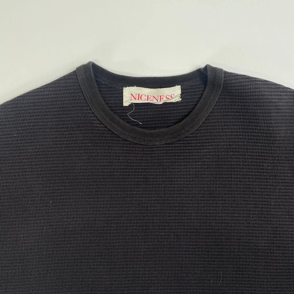 NICENESS / MORRIS ウーブンワッフルTシャツ SIZE:M