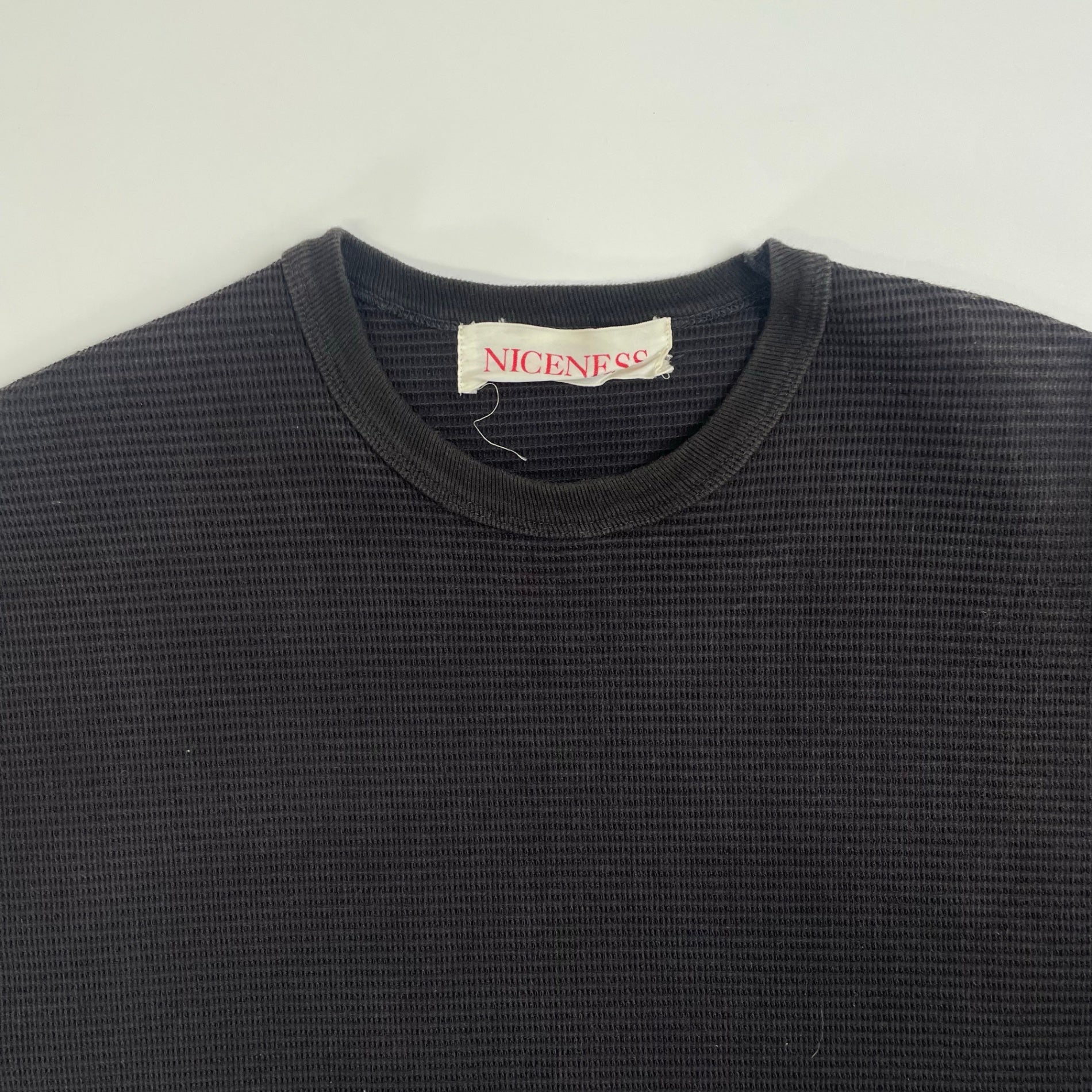 NICENESS / MORRIS ウーブンワッフルTシャツ SIZE:M