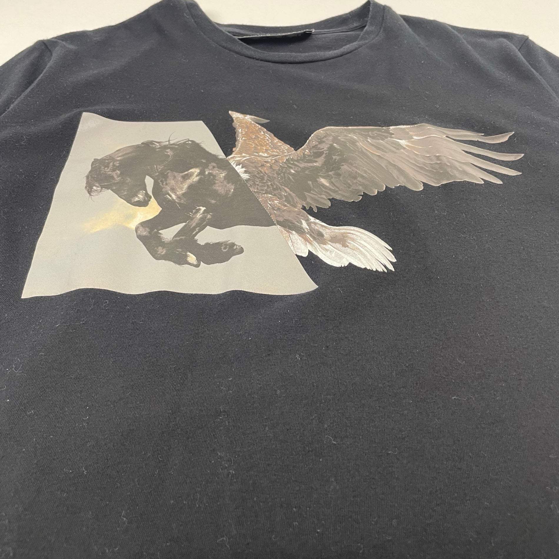 NEIL BARRETT / ホース＆イーグルプリントTEE ハイブリッド 参考定価：30,000程度 SIZE:S