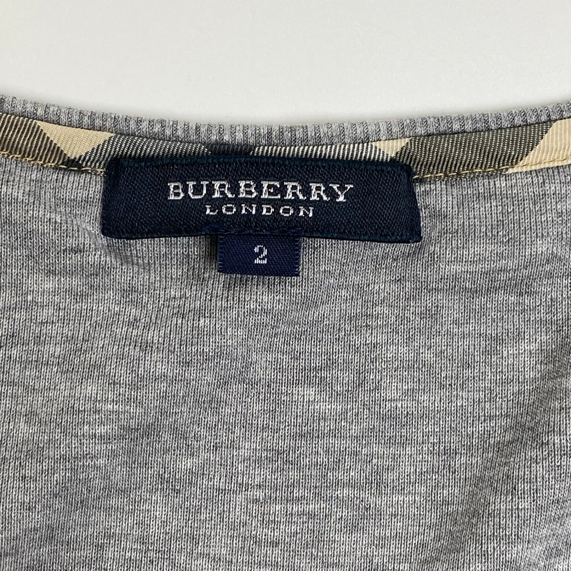 BURBERRY LONDON バーバリー ロンドン / ヘンリーネックカットソー グレー SIZE:2