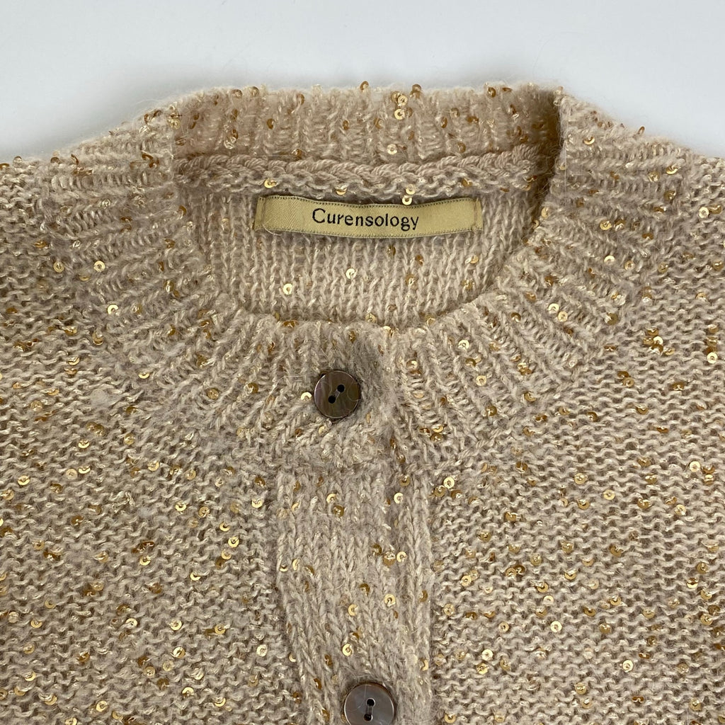 Curensology カレンソロジー / スパングルショートカーディガン 美品 参考定価：23,000+tax SIZE:FREE