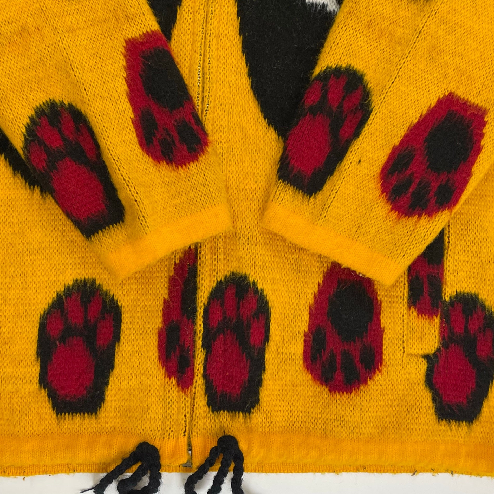 VINTAGE / 【RUMINAHUI】 パンダ柄 エクアドルニットパーカー SIZE：L