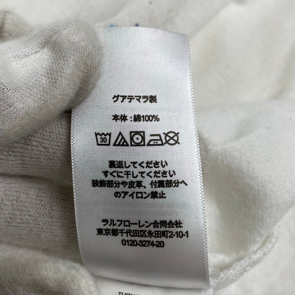 POLO RALPH LAUREN ポロ ラルフローレン / ポロベア ペンキ加工  Tシャツ 筆記体ロゴ レアデザイン SIZE:S