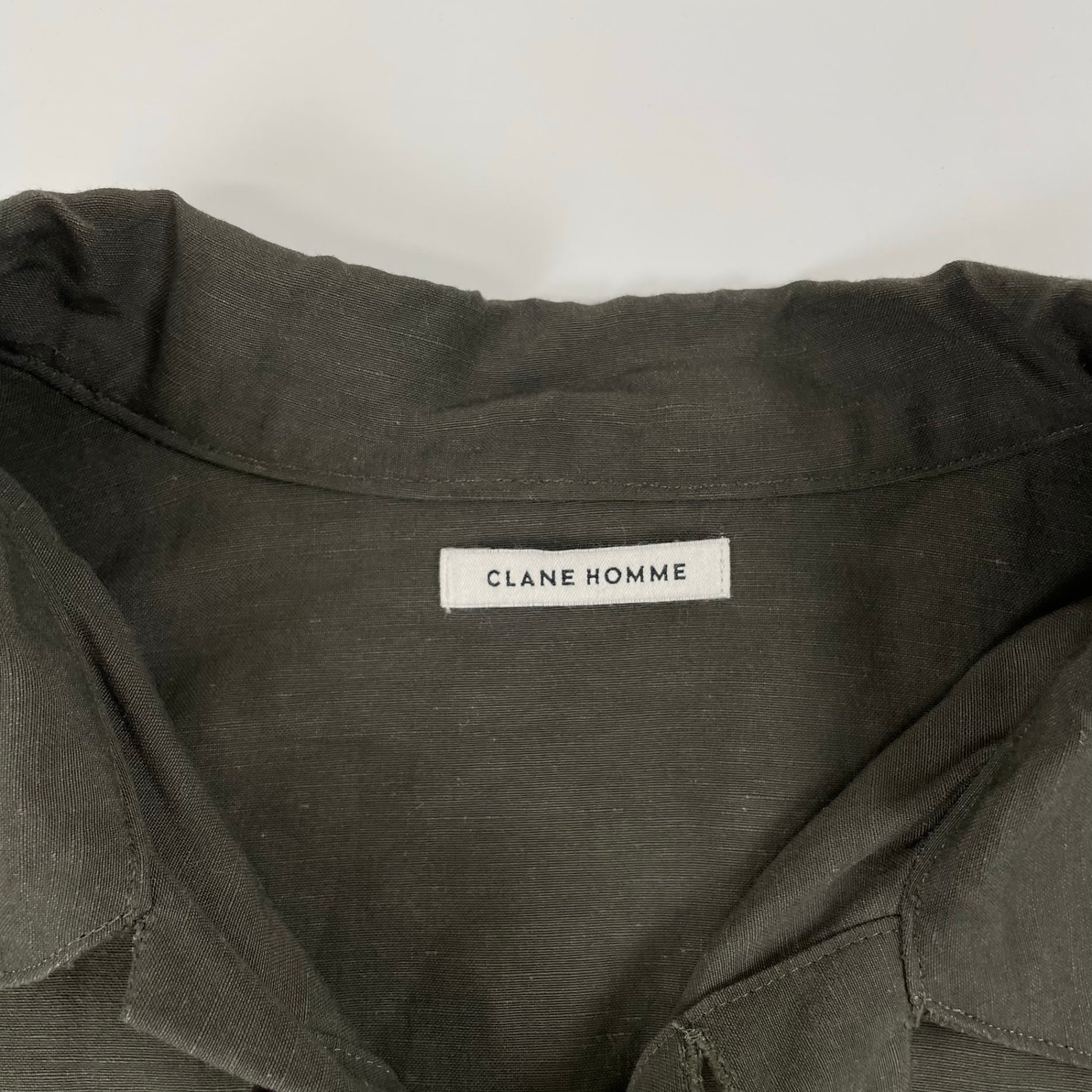 CLANE HOMME / ボックスワイドリネンシャツ 参考定価：28,000+tax SIZE:2