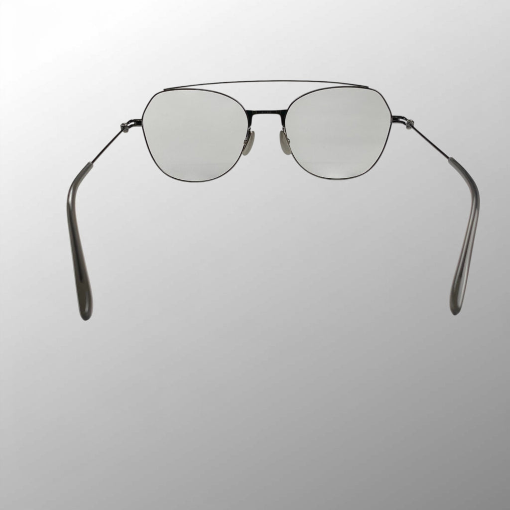 【美品】 金子眼鏡 / PURE TITANIUM ダブルブリッジ  KM-38 GY 参考定価：50,000程度