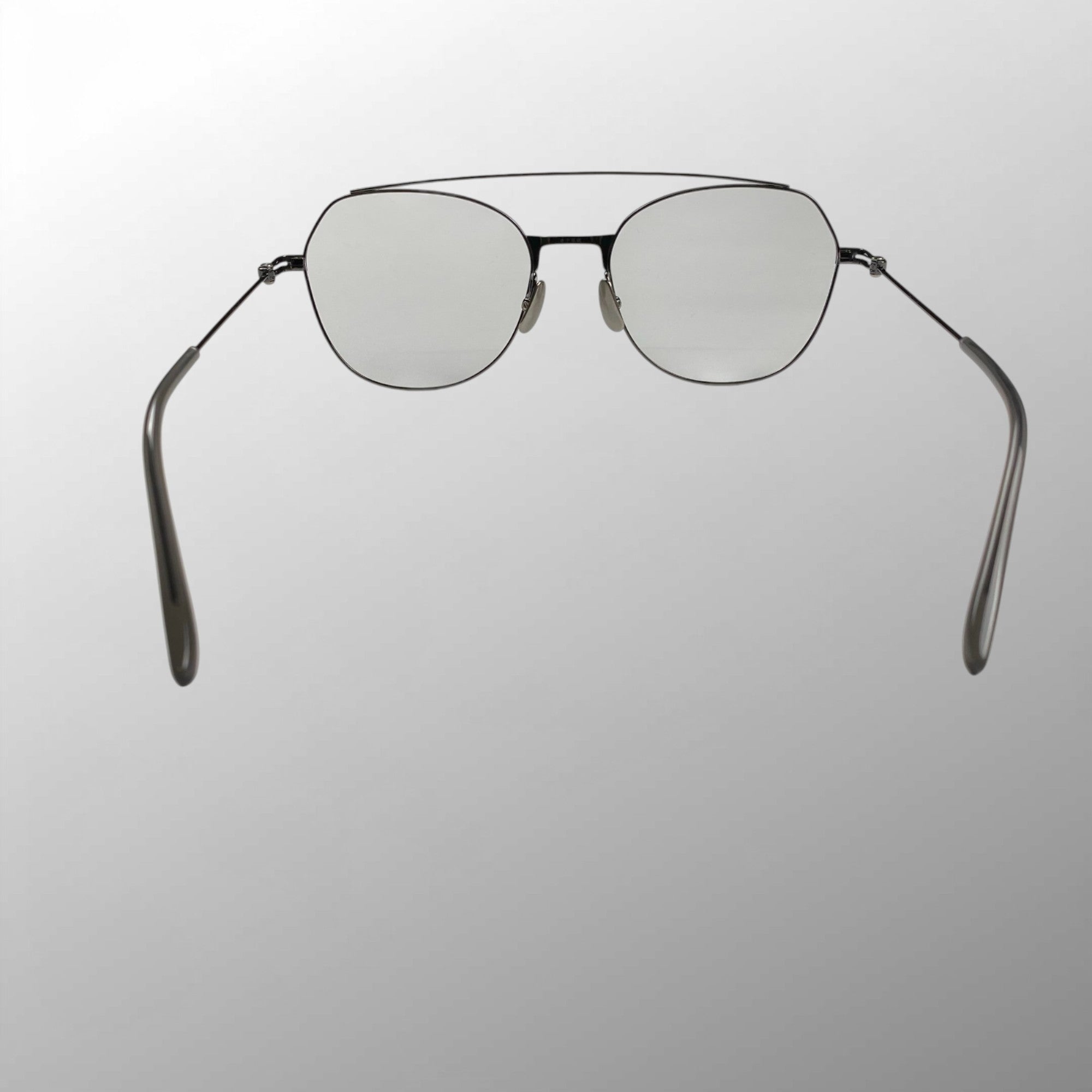 【美品】 金子眼鏡 / PURE TITANIUM ダブルブリッジ  KM-38 GY 参考定価：50,000程度