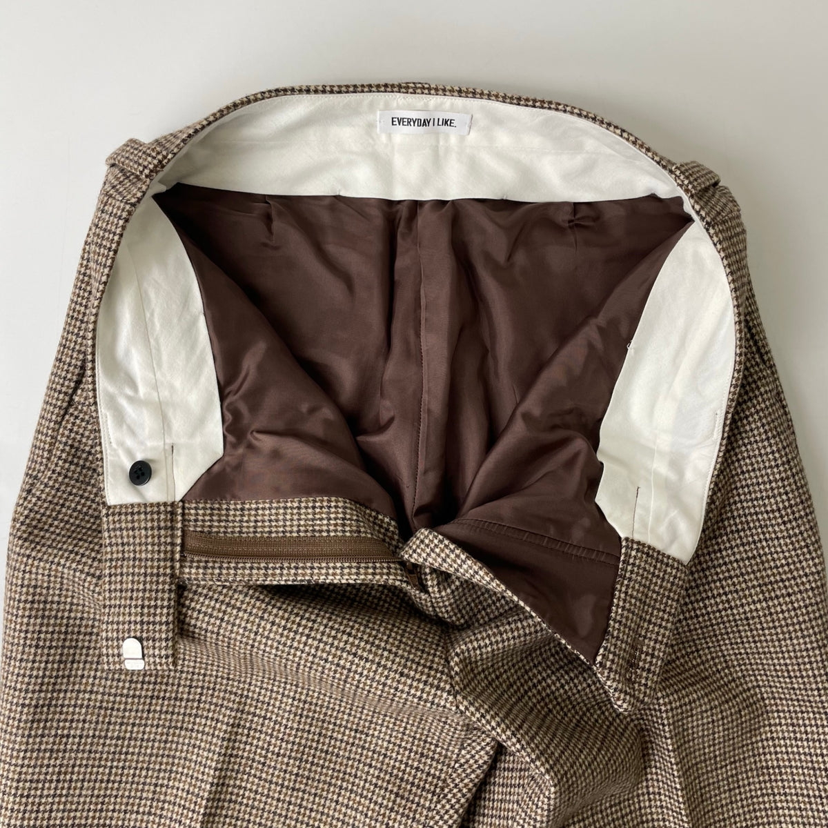 EVERYDAY I LIKE / Slim Flare ハウンドトゥースチェックスラックスパンツ 参考定価：29,000+tax