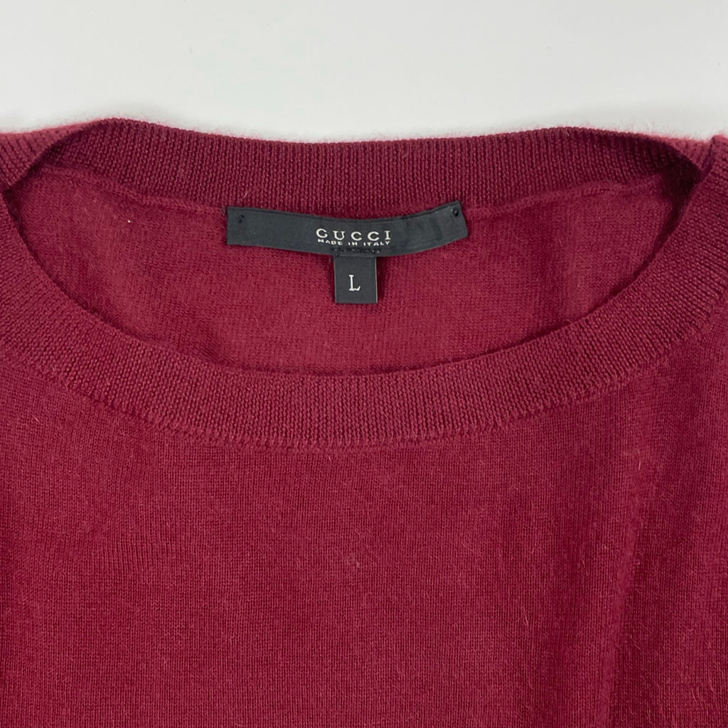 GUCCI グッチ / ピュアカシミヤクルーネックニット SIZE:L