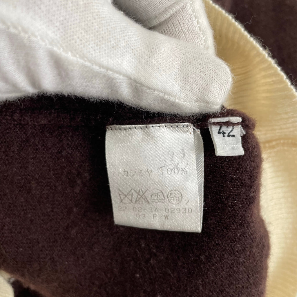 Gianangeli Knitwear Factory ジャンアンジェリ・ニットウェア・ファクトリー / カシミヤタートルネックニット 2トーン SIZE:42