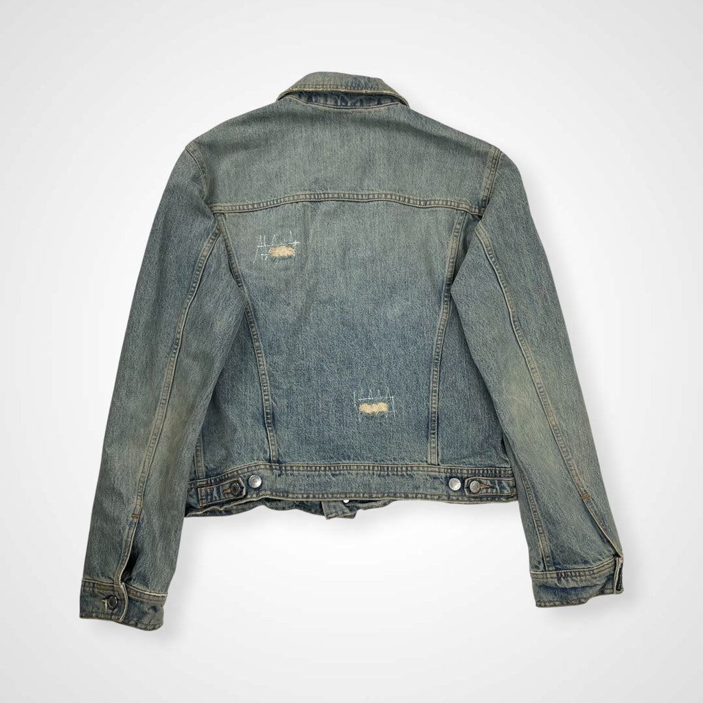 DOLCE＆GABBANA ドルチェ＆ガッバーナ / 02AWクラッシュデニムジャケット インディゴ  SIZE:46