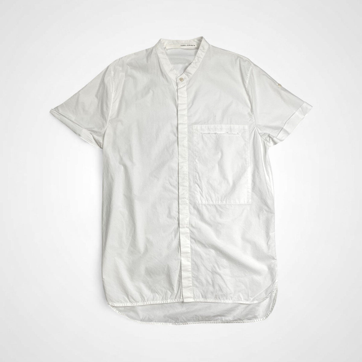 ISABEL BENENATO イザベル ベネナート / カラーレス ショートスリーブシャツ ホワイト SIZE:46