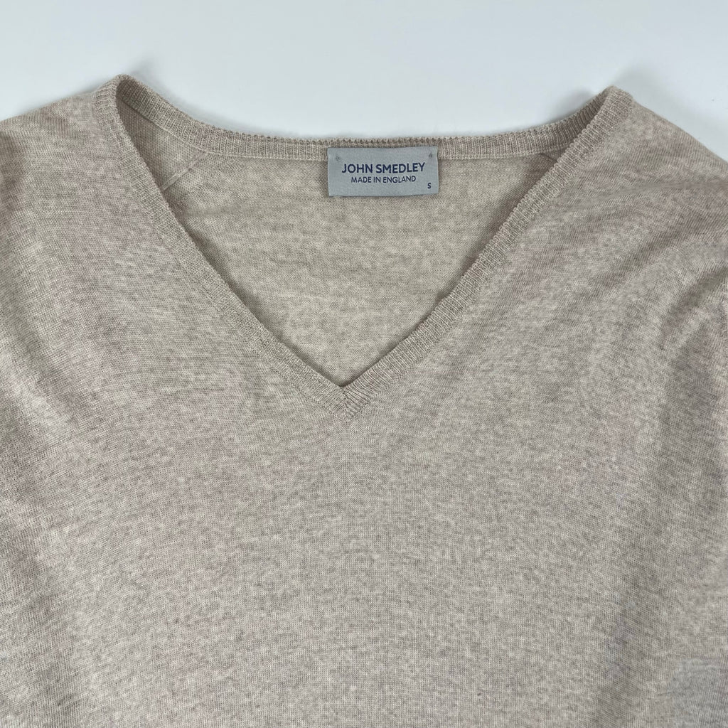 JOHN SMEDLEY / 英国製ウールVネックニット 参考定価：42,000程度 SIZE:S