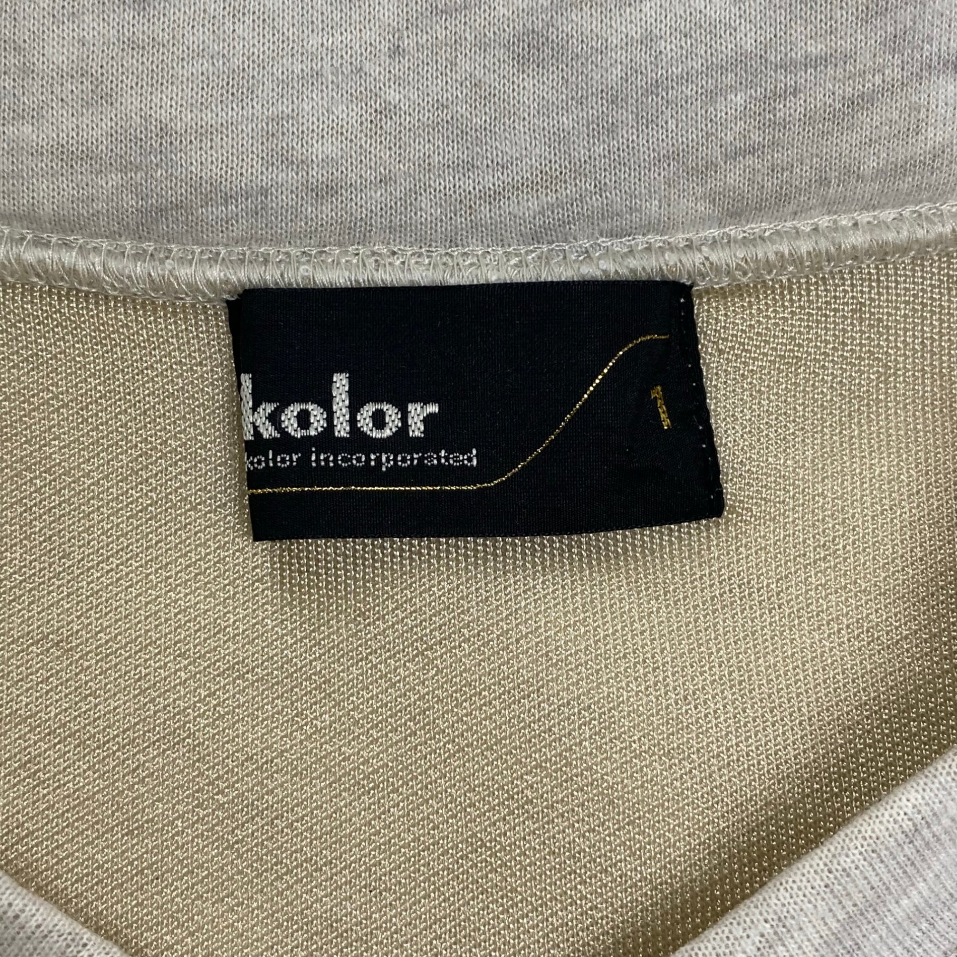 kolor カラー / ダンボールニット ライトスキッパースウェット 参考定価：35,000程度 SIZE:1