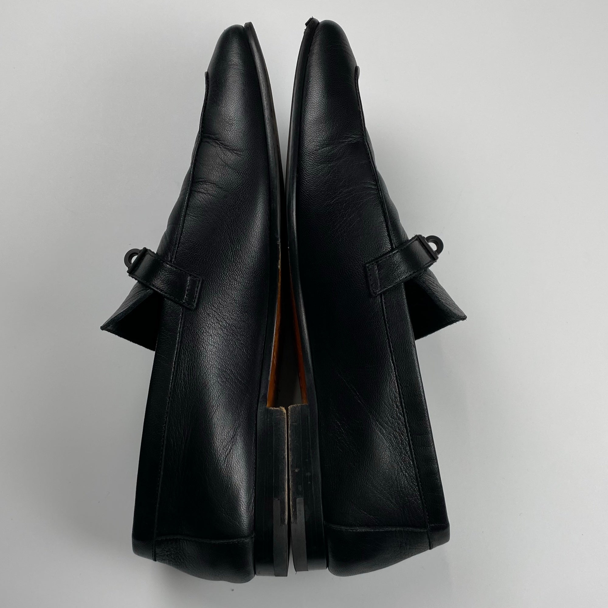 HERMES エルメス / ケリー バックル ローファー オールブラック SIZE:42 1/2(27cm程度)