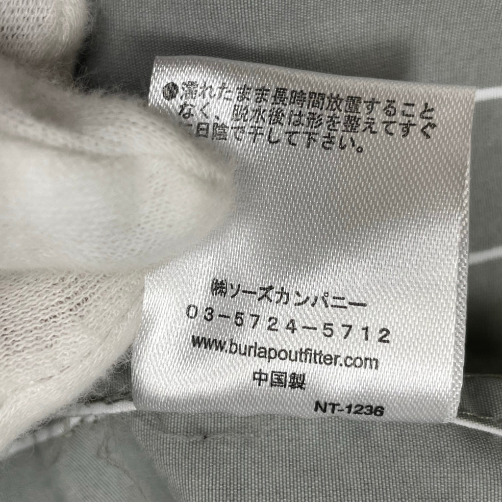 BURLAP OUTFITTER バーラップアウトフィッター / L/S B.B SHIRT PRINTED シャツ SUPPLEX 参考定価：17,000+tax SIZE:M