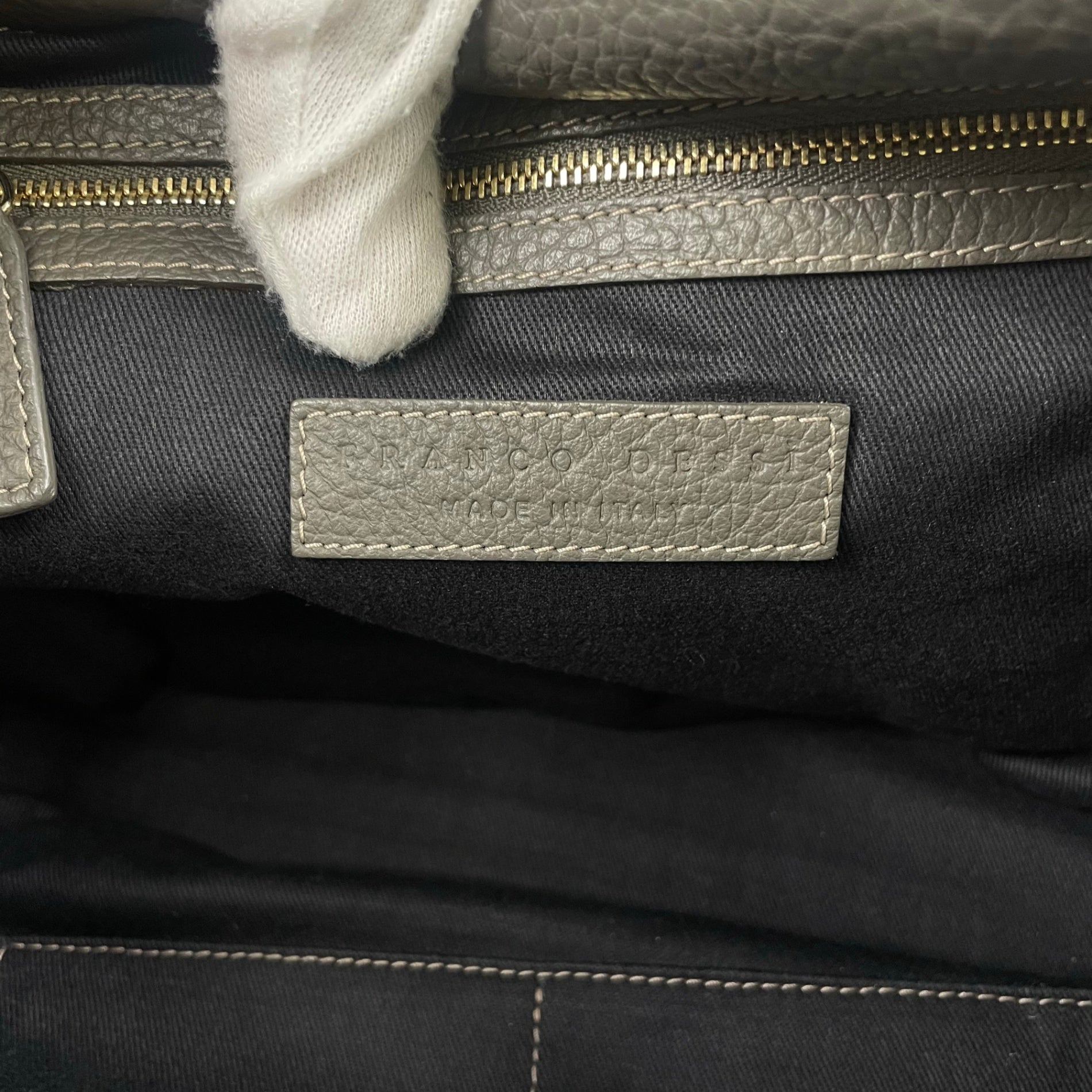 FRANCO DESSI フランコ・デッシ / レザーハンドステッチ2WAYバッグ 参考定価：90,000程度