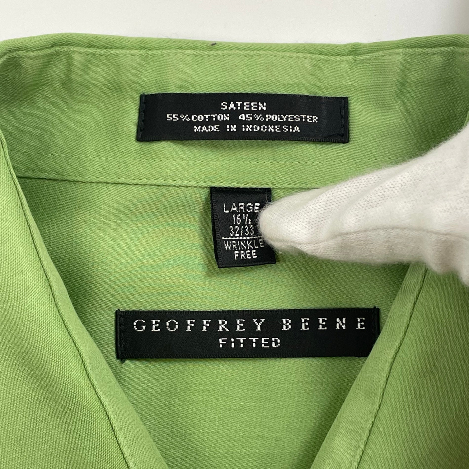 GEOFFREY BEENE / 90s ヴィンテージサテンシャツ SIZE:L