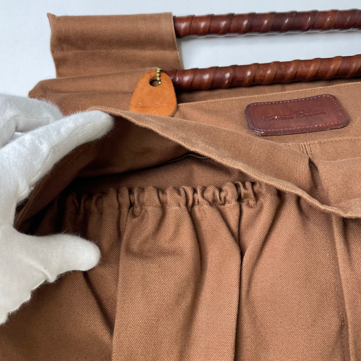 Brown Brown / キャンバス生地 ハンドルカゴバッグ 参考定価：24,000程度