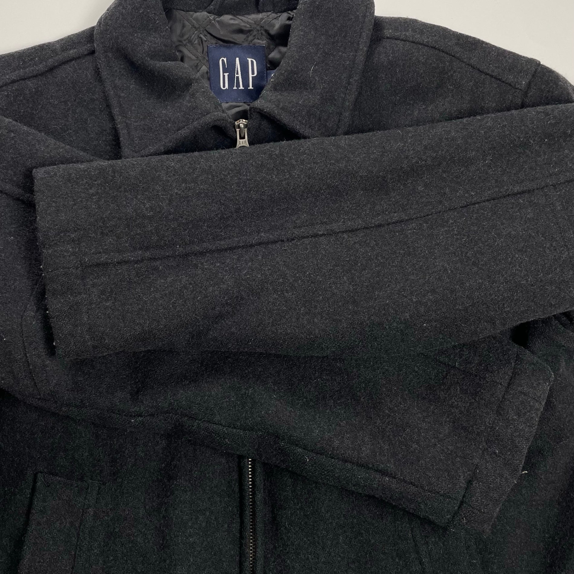 GAP / 00s メルトン スポーツジャケット ブラック SIZE：XS(M程度)