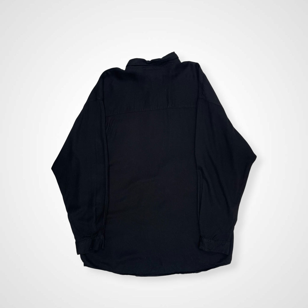 VINTAGE ヴィンテージ / レーヨンヴィンテージシャツ 彫金メタルボタン ブラック SIZE:XL