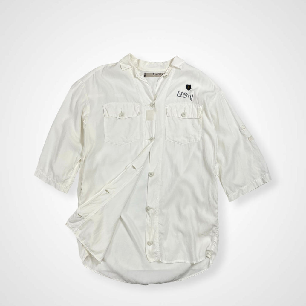 blanc basque ブランバスク / ビッグシルエットミリタリーシャツ 参考定価：18,000程度 SIZE:38