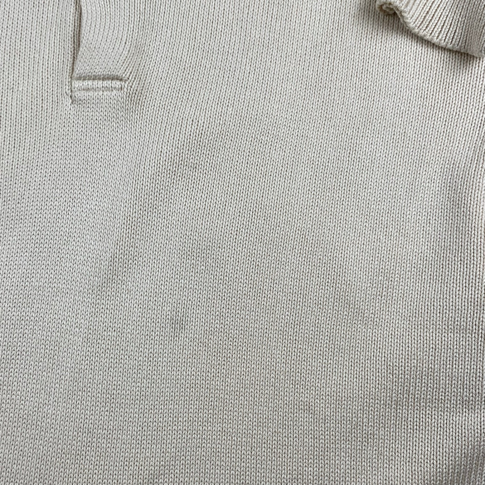 【超希少】 90s Polo by Ralph Lauren ポロ ラルフローレン / シルク100％ ワイド・ショート ニット ポロシャツ SIZE：XL