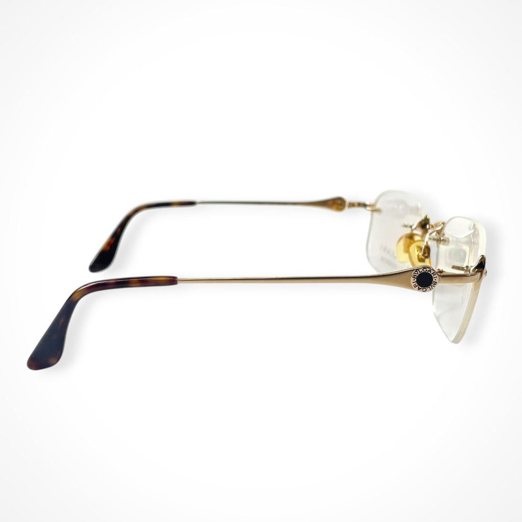 BVLGARI / オニキス リムレスアイウェア デモレンズ入り 参考定価：75,000程度 SIZE:51-20 135