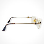 BVLGARI / オニキス リムレスアイウェア デモレンズ入り 参考定価：75,000程度 SIZE:51-20 135