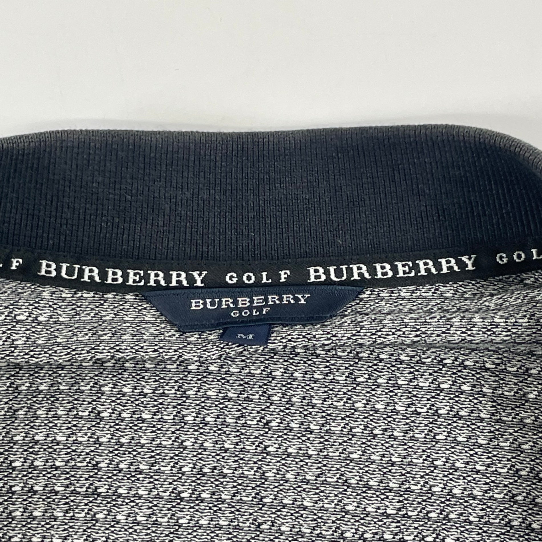 BURBERRY GOLF / ハウンドトゥース柄ポロシャツ SIZE:M