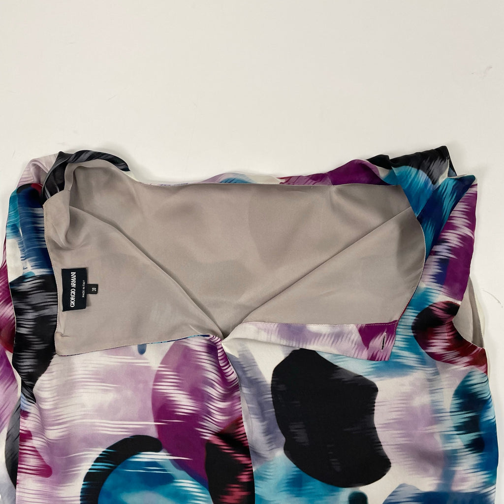 GIORGIO ARMANI / ドレープデザインマルチカラーブラウス SIZE:38