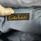 Carlos Falchi / パイソンレザーショルダーバッグ 参考定価：80,000程度
