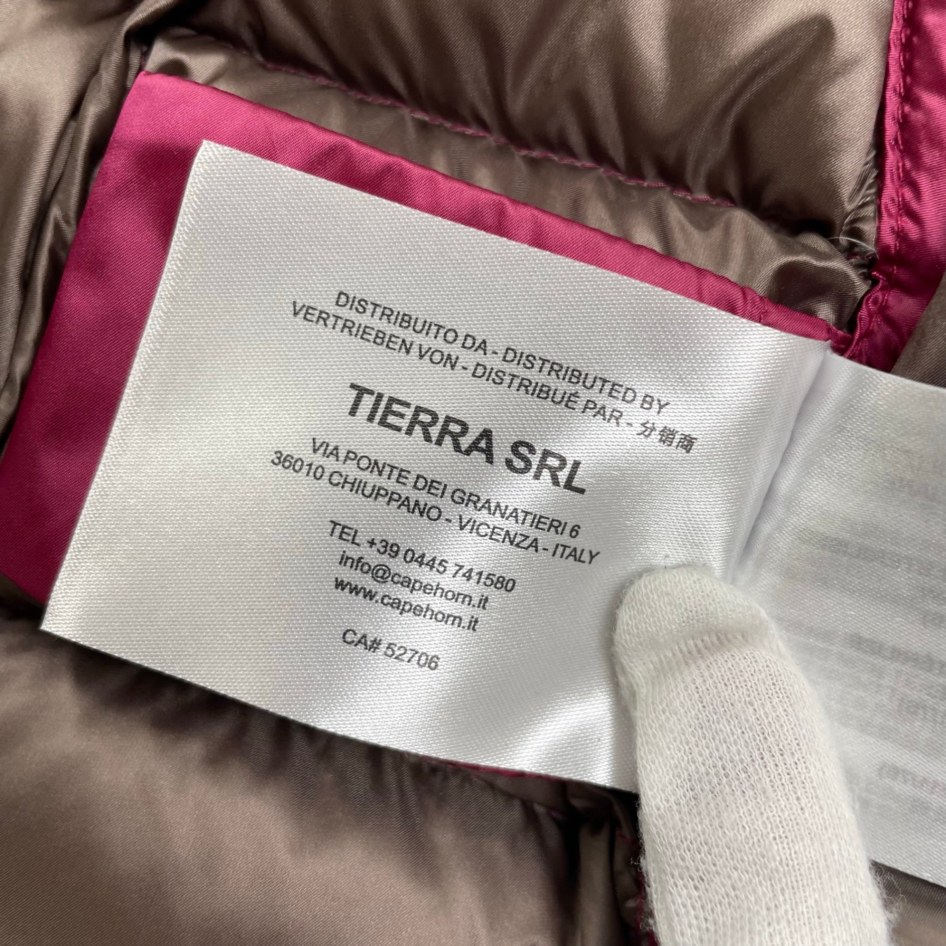 CAPE HORN ケープホーン / TIERRA SRL ダウンジャケット レッド 参考定価：70,000+tax SIZE:42