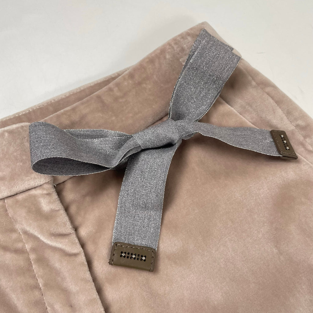 PESERICO / リボンデザインベロアパンツ 参考定価：85,000程度 SIZE:42