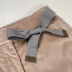 PESERICO / リボンデザインベロアパンツ 参考定価：85,000程度 SIZE:42
