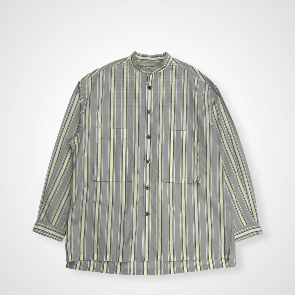CABaN キャバン / ストライプバンドカラーシャツ 参考定価：30,000程度 SIZE:L