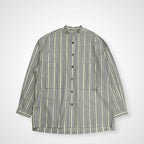 CABaN キャバン / ストライプバンドカラーシャツ 参考定価：30,000程度 SIZE:L