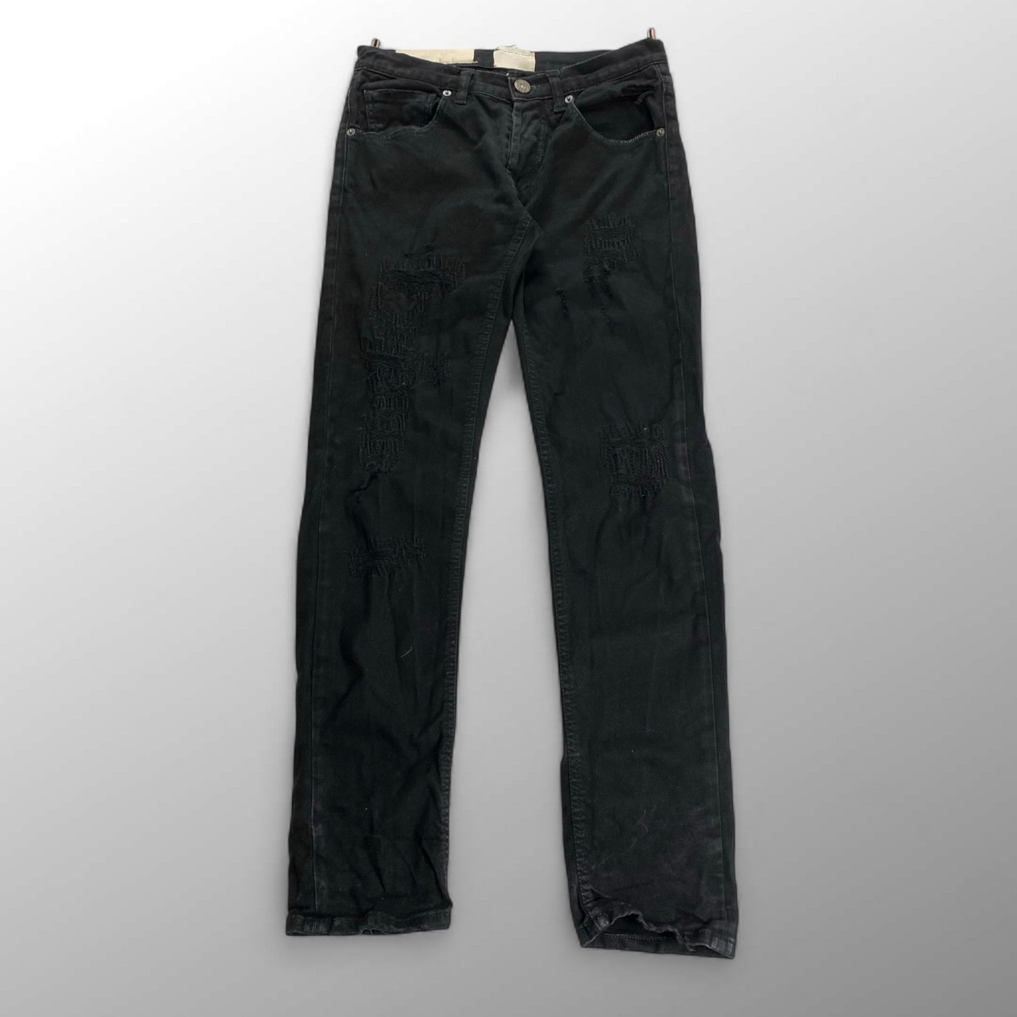 P.M.D.S. PREMIUM MOOD DENIM SUPERIOR / ダメージ リペア加工 デニムパンツ 参考定価：40,000程度 SIZE:W28