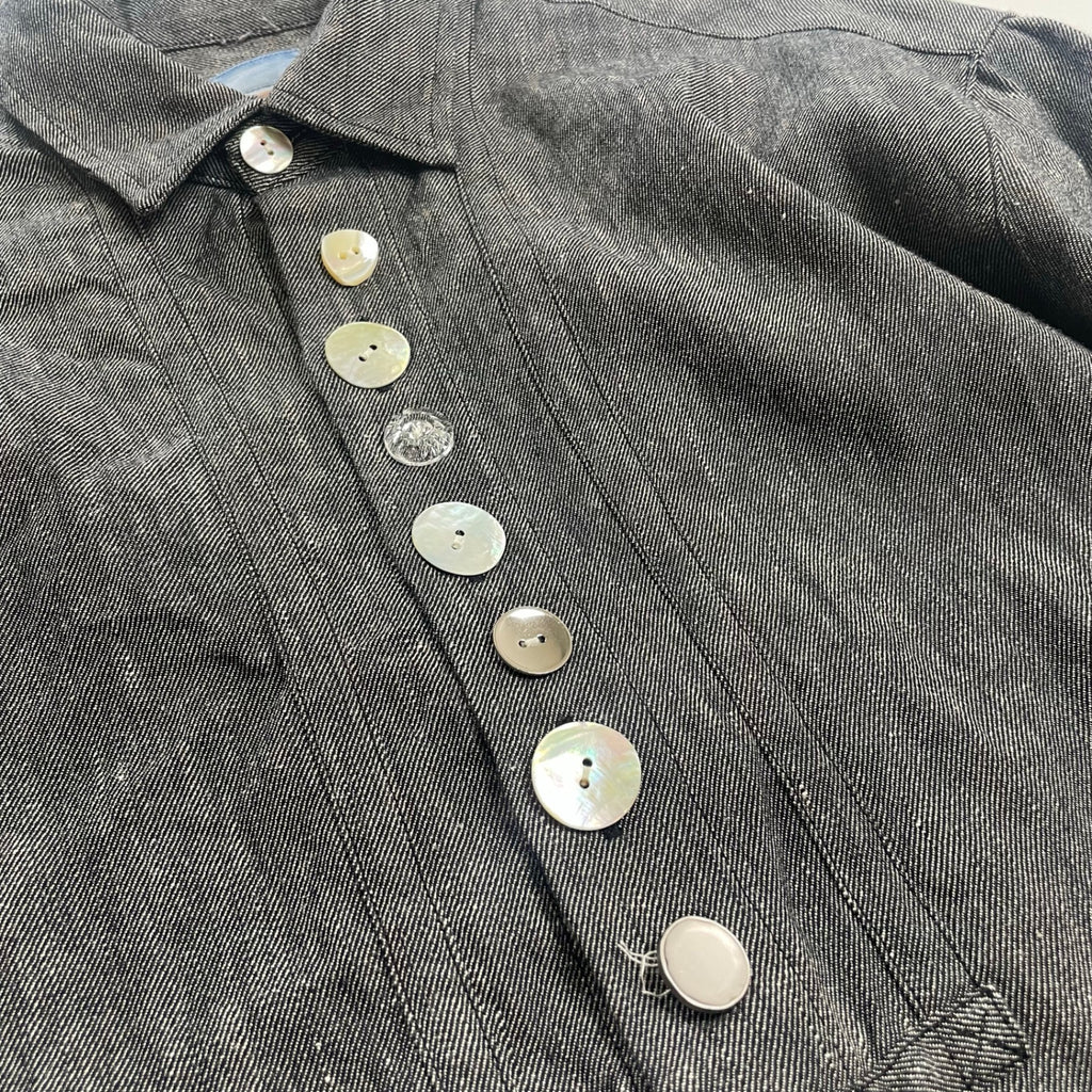 JOURNAL STANDARD × MIKA KASAI / PATCH BUTTON LINEN SH 25AW 参考定価：23,000+tax SIZE:FREE