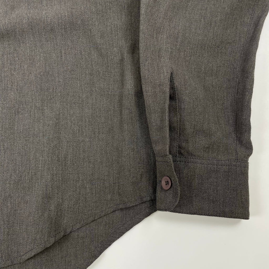 EMPORIO ARMANI / 00's リネンMIXハーフジップシャツ SIZE:44