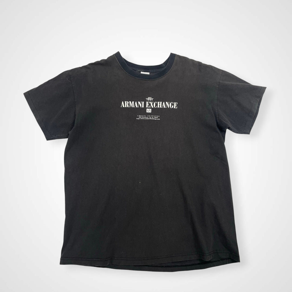 ARMANI EXCHANGE アルマーニ エクスチェンジ / USA製ヴィンテージロゴTシャツ フェード SIZE:L