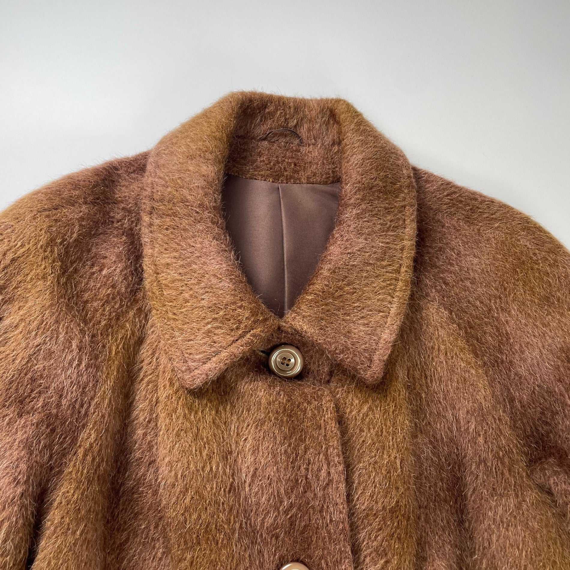 ENGLAND VINTAGE イギリス ヴィンテージ / mid60-early70s Pure Mohair Coat 美品 MADE IN ENGLAND SIZE：L程度
