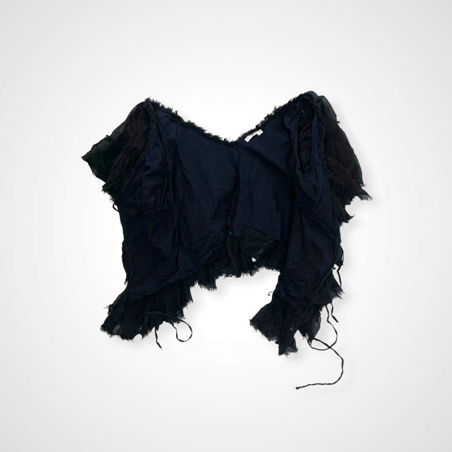 MES DEMOISELLE LES PARIS メドモアゼル / ガーゼフロントリボンブラウス 参考定価：30,000程度 SIZE:36