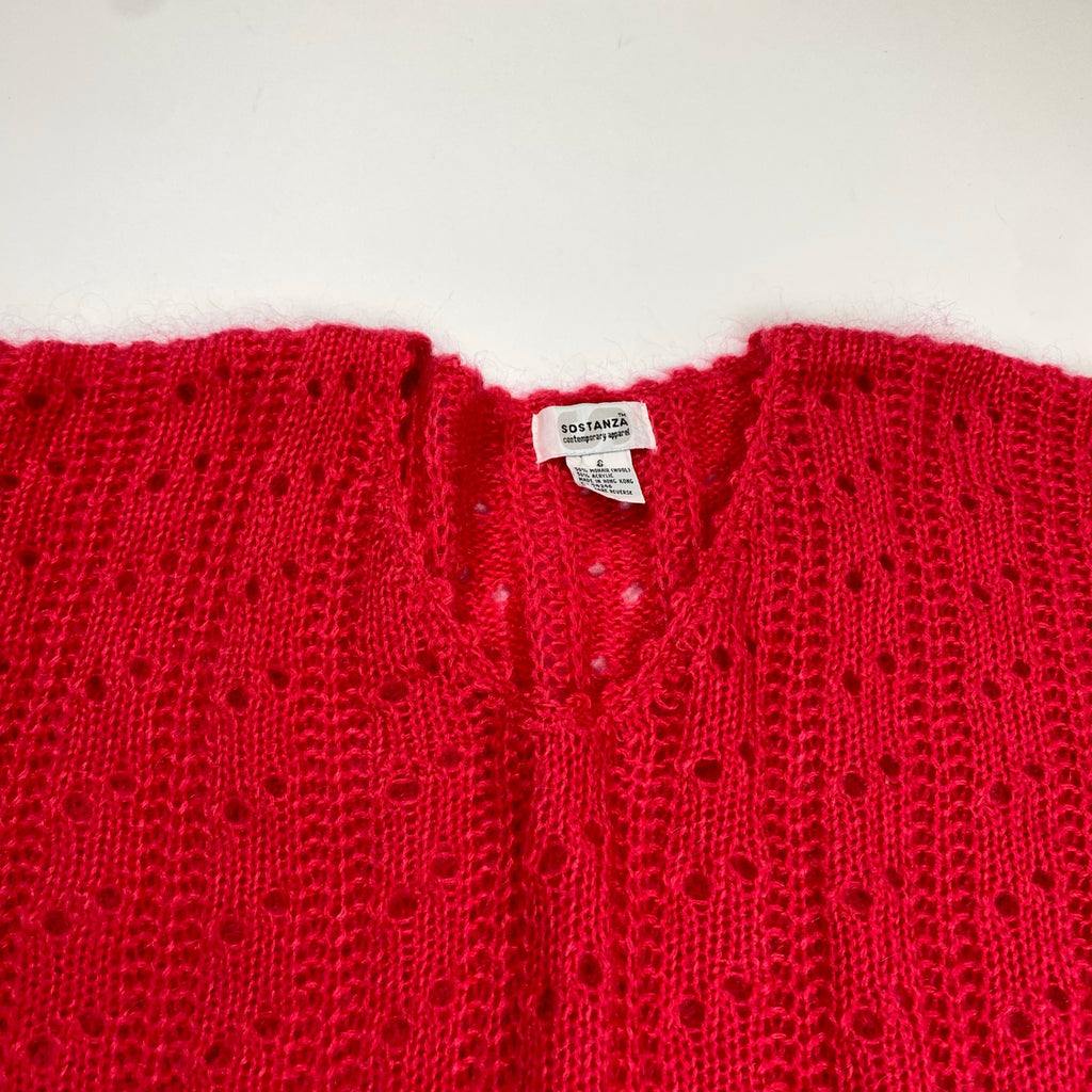 USA VINTAGE ヴィンテージ / 90s モヘヤMIXニット ピンク 香港製 SIZE：S