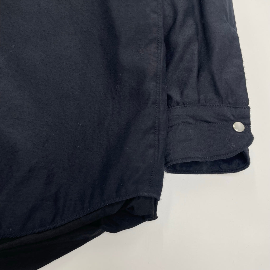 COMOLI コモリ / ナイロンシルク中綿シャツジャケット ブラック 参考定価：48,000+tax SIZE:1