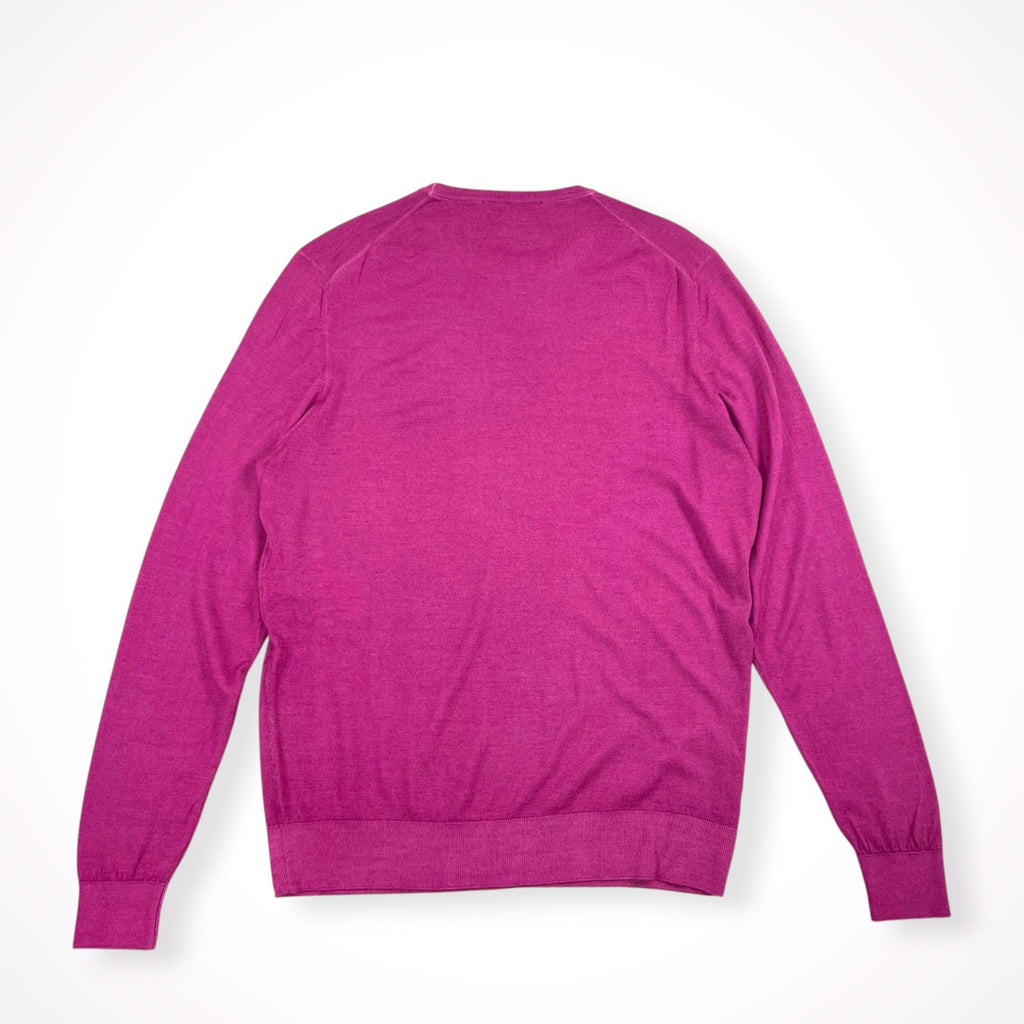 Salvatore Ferragamo サルバトーレ フェラガモ / ウールシルクニット パープル 参考定価：100,000程度 SIZE：L