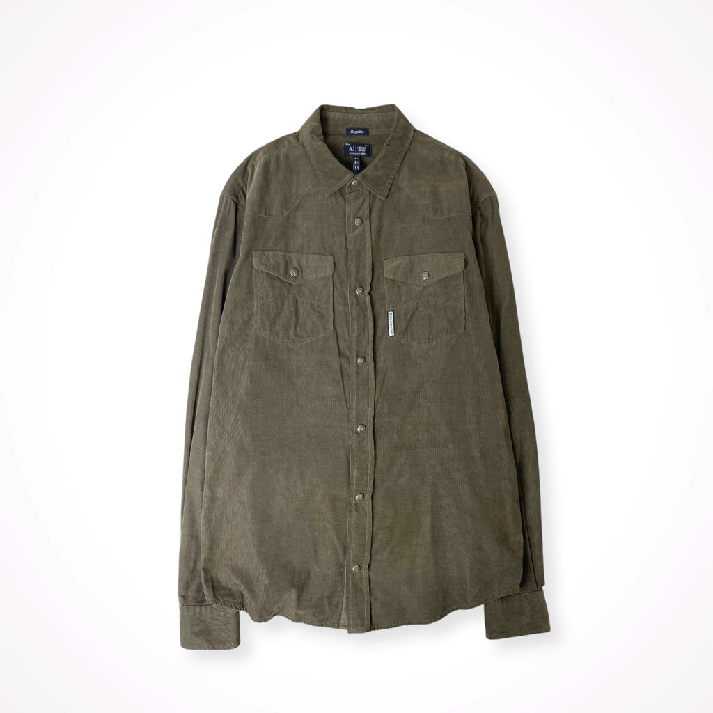 ARMANI JEANS / OLDコットンコーデュロイシャツ 参考定価：30,000程度 SIZE:S