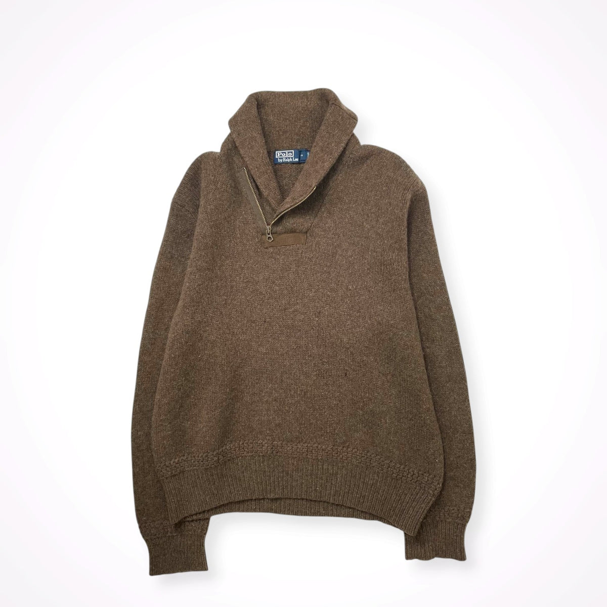 Polo by Ralph lauren / ユーロラルフ ラムウールショールカラーニット SIZE:XXL