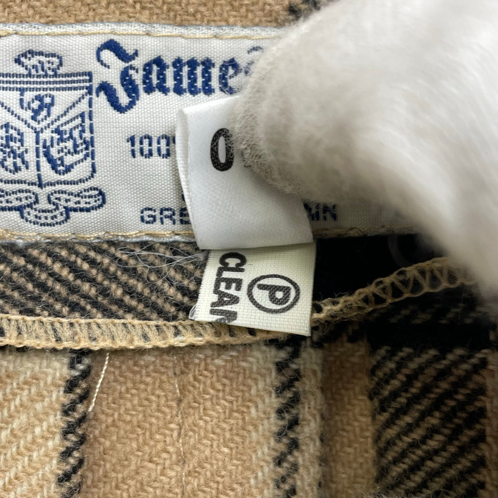 ENGLAND VINTAGE イギリスヴィンテージ / ヴィンテージ ノヴァチェック キルトラップスカート ラムウール 英国製 SIZE：10