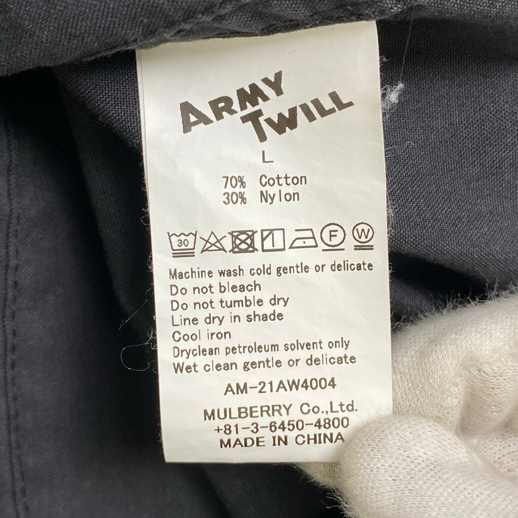 ARMY TWILL アーミー ツイル / ウェザーパーカー ミリタリージャケット 参考定価：20,000程度 SIZE：L